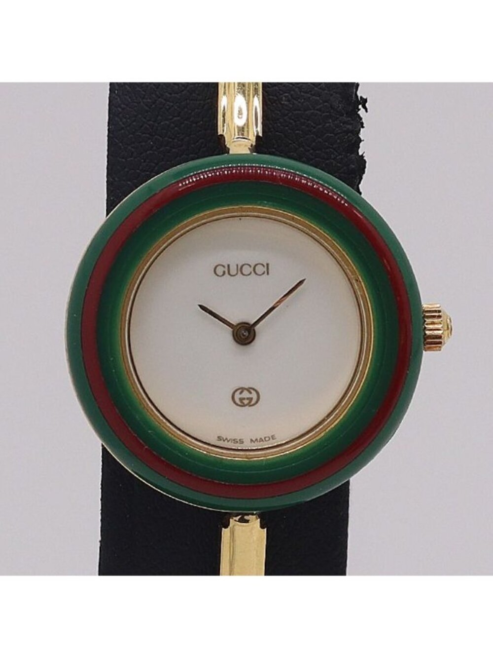 Gucci 11/12 White Dial Bangle Watch